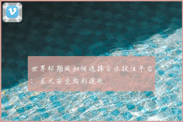 世界杯期间如何选择合法投注平台：五大安全购彩途径